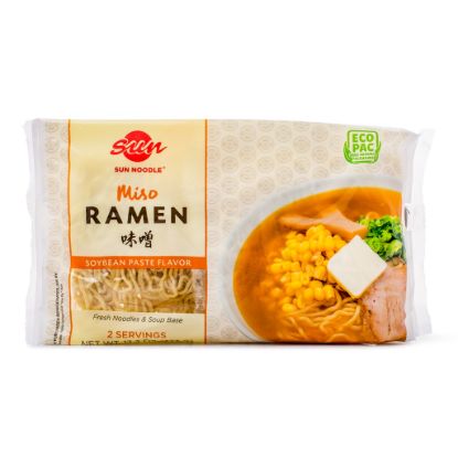Sun Noodle Miso Ramen Soybean Paste Flavor, Frozen (2 Servings) 13.2 oz