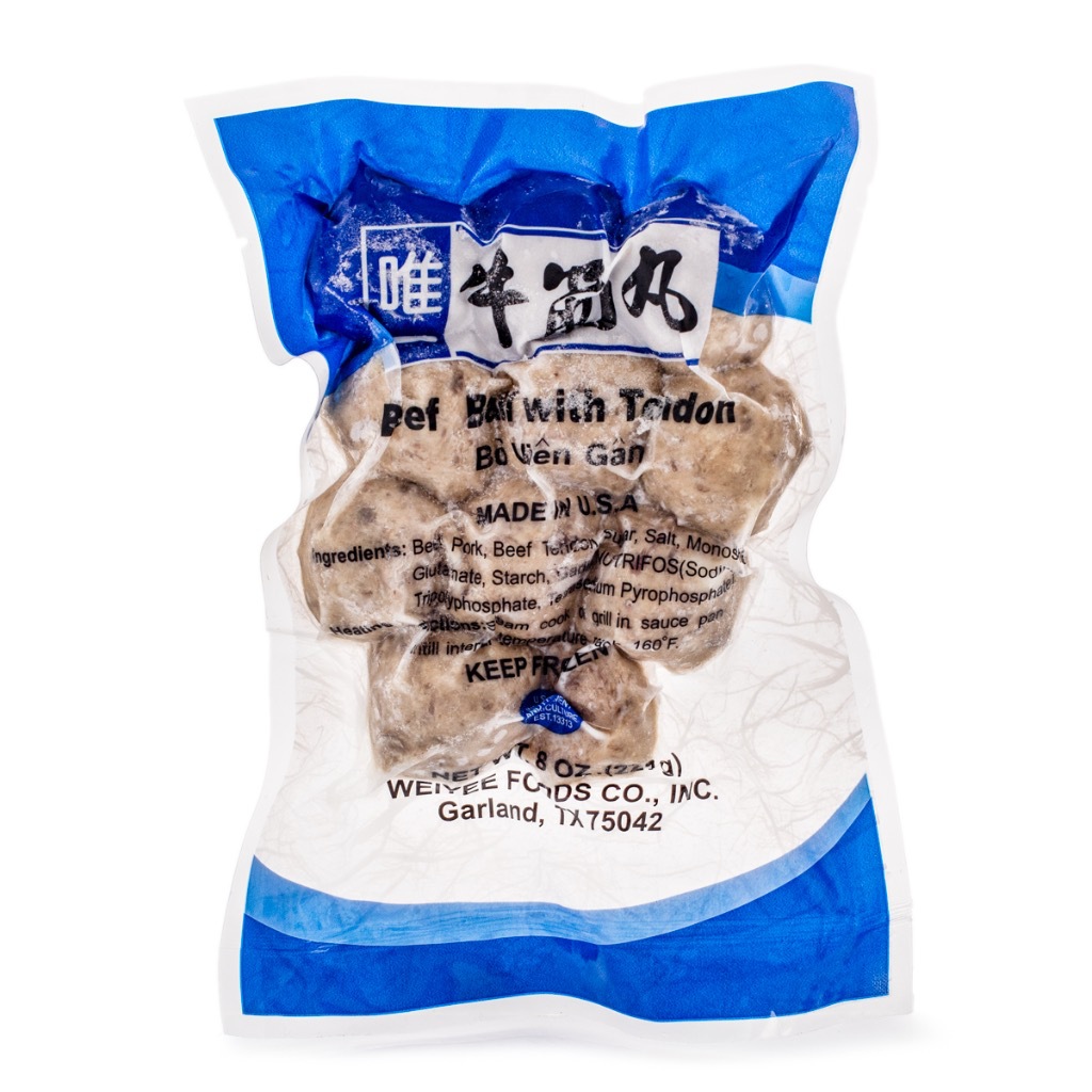 Weiyee Beef Tendon Balls, Frozen 226 g
