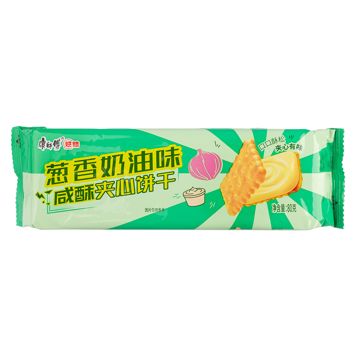 KSF Salty Crispy Biscuit, Scallion Cream Flavor 80 g