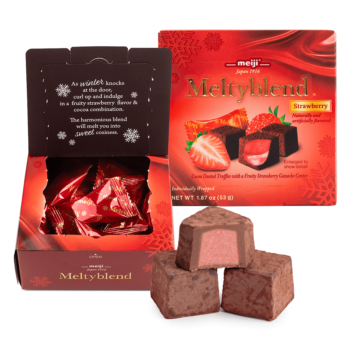 Meiji Meltyblend Chocolate Strawberry Flavor 2.11 oz